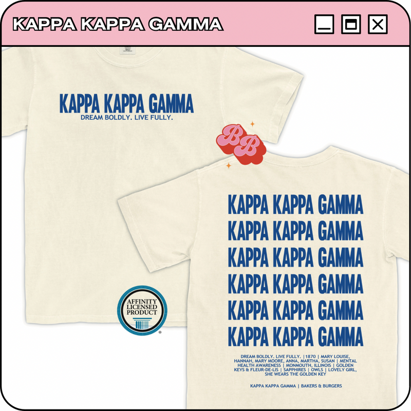 Kappa Kappa Gamma: Live on Tour - Ivory Comfort Colors Tee