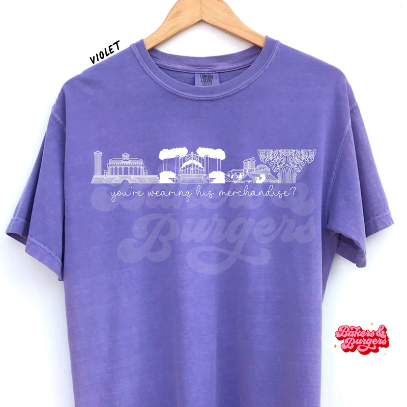 You’re Wearing his Merchandise? Icons - Purple Comfort Colors Tee