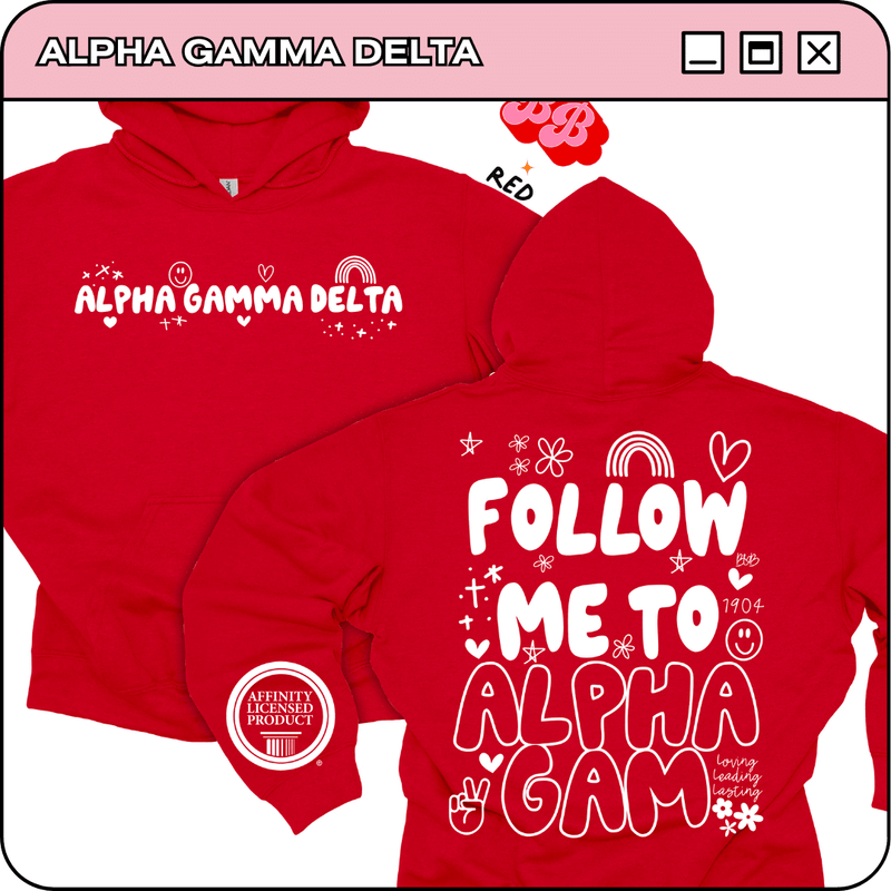 Follow Me to Alpha Gam - Iconic Puff Hoodie
