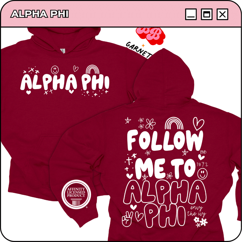 Follow Me to Alpha Phi - Iconic Puff Hoodie