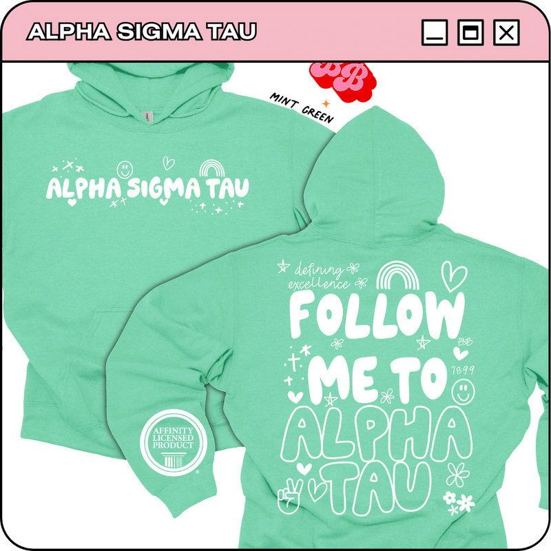 Follow Me to Alpha Tau - Iconic Puff Hoodie