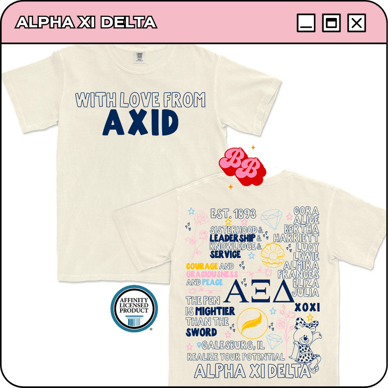 With Love from AXiD - Ivory Comfort Colors Tee