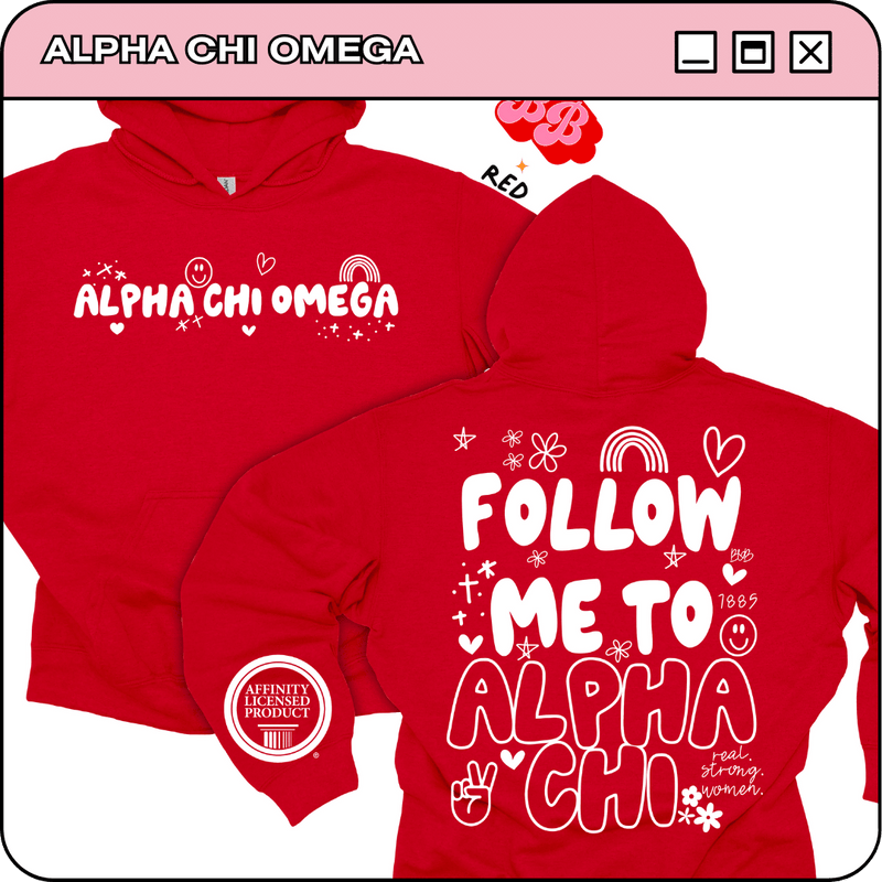 Follow Me to Alpha Chi - Iconic Puff Hoodie