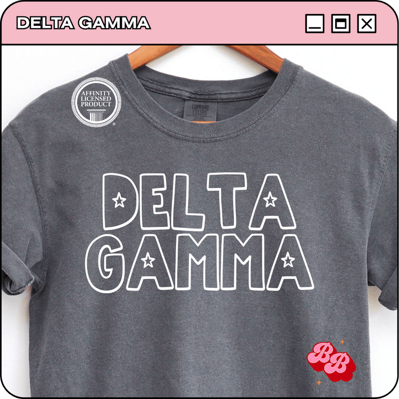 Star of Greek Row: Delta Gamma - Iconic Puff Comfort Colors Tee
