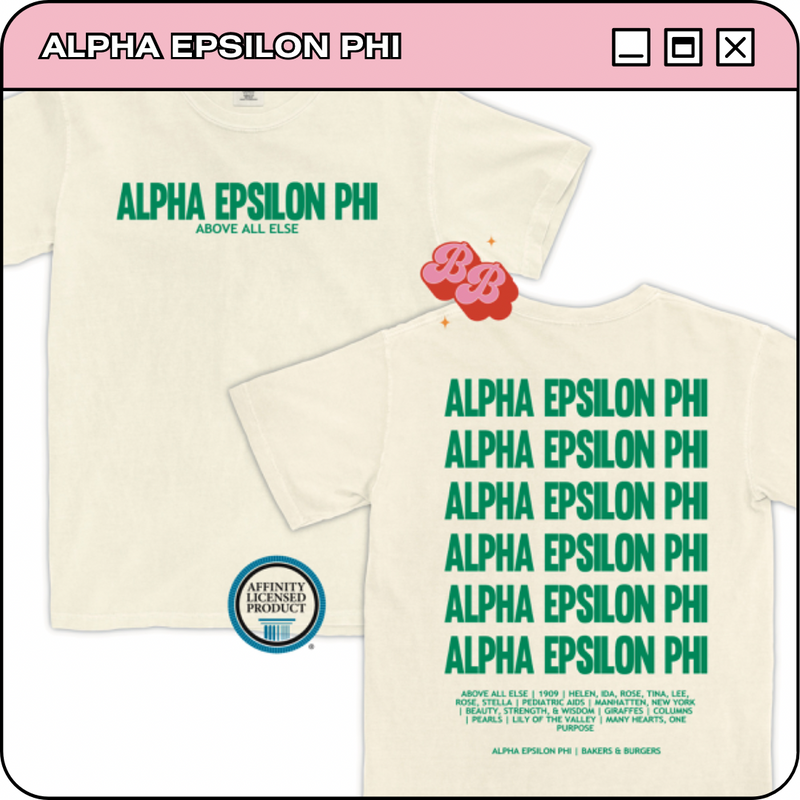 Alpha Epsilon Phi: Live on Tour - Ivory Comfort Colors Tee