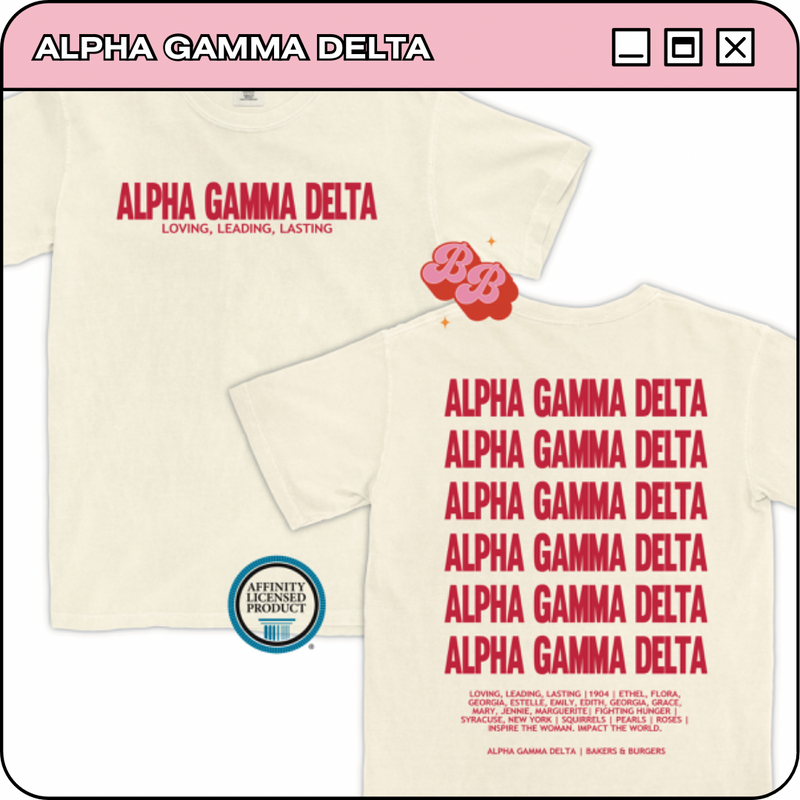 Alpha Gamma Delta: Live on Tour - Ivory Comfort Colors Tee