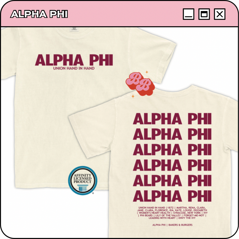 Alpha Phi: Live on Tour - Ivory Comfort Colors Tee