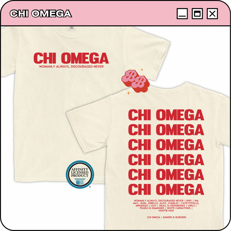 Chi Omega: Live on Tour - Ivory Comfort Colors Tee