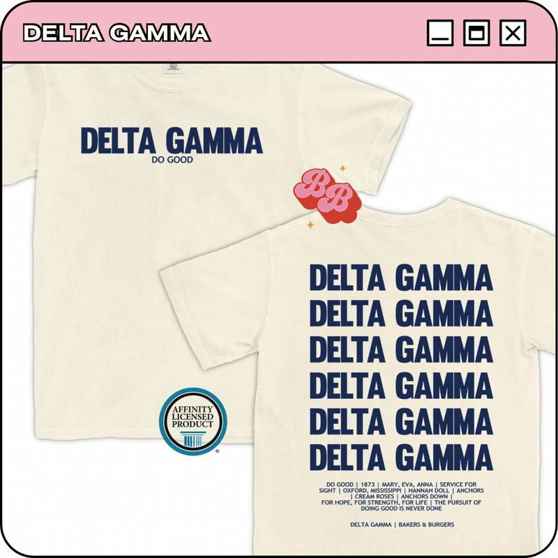 Delta Gamma: Live on Tour - Ivory Comfort Colors Tee