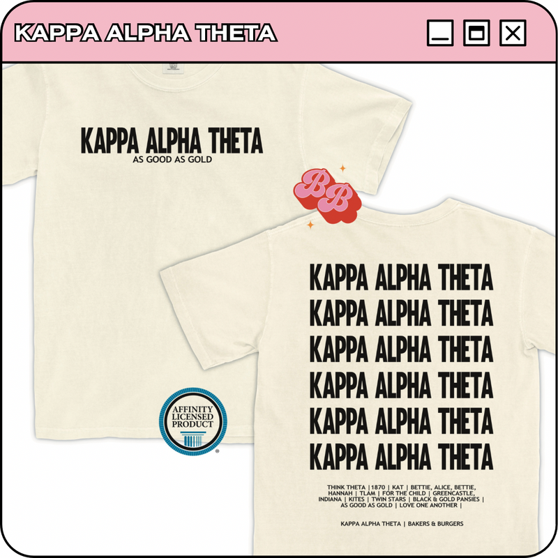 Kappa Alpha Theta: Live on Tour - Ivory Comfort Colors Tee