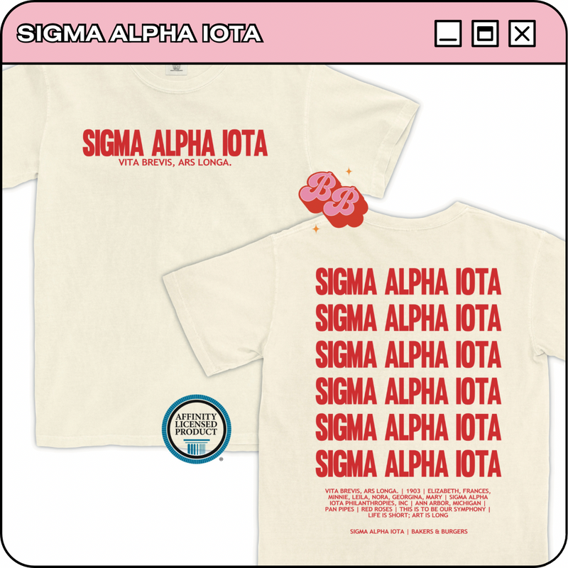 Sigma Alpha Iota: Live on Tour - Ivory Comfort Colors Tee