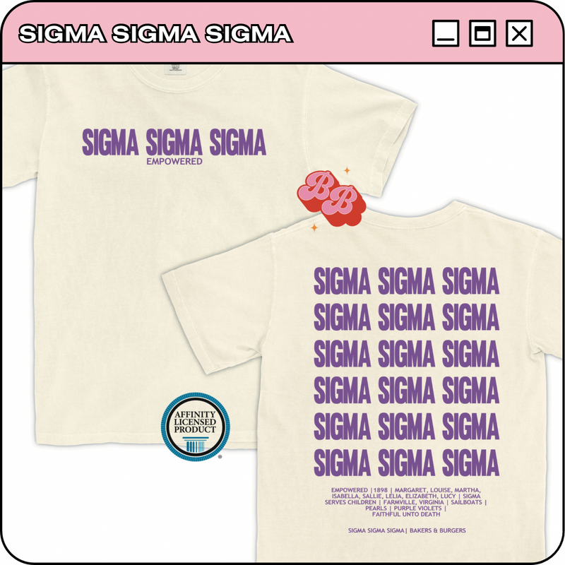 Sigma Sigma Sigma: Live on Tour - Ivory Comfort Colors Tee