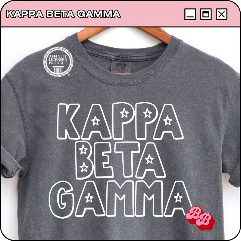 Star of Greek Row: Kappa Beta Gamma - Iconic Puff Comfort Colors Tee