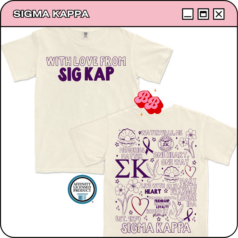 With Love from Sig Kap - Ivory Comfort Colors Tee