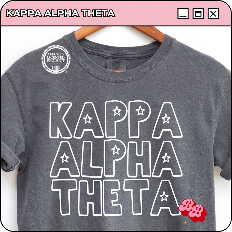 Star of Greek Row: Kappa Alpha Theta - Iconic Puff Comfort Colors Tee