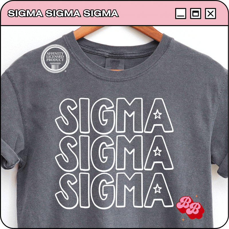 Star of Greek Row: Sigma Sigma Sigma - Iconic Puff Comfort Colors Tee