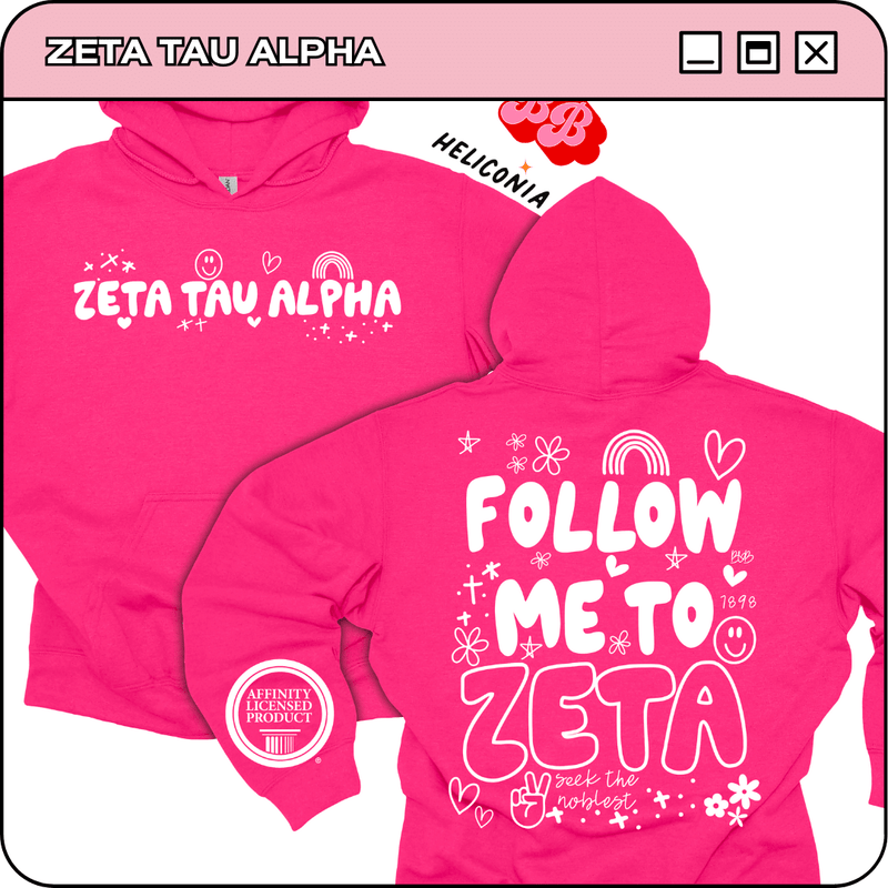 Follow Me to Zeta - Iconic Puff Hoodie