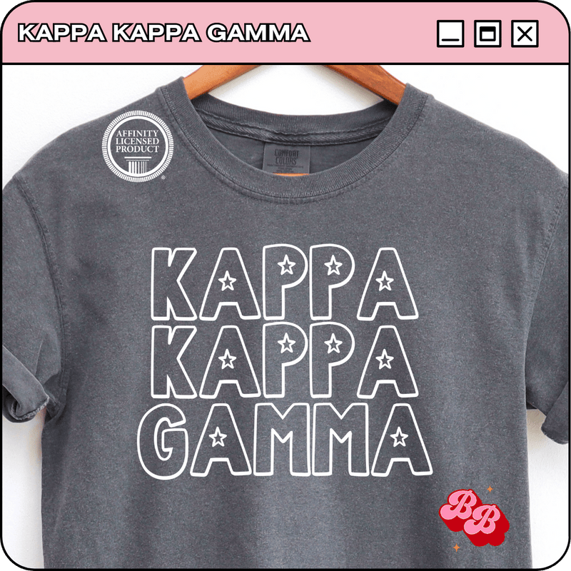 Star of Greek Row: Kappa Kappa Gamma - Iconic Puff Comfort Colors Tee