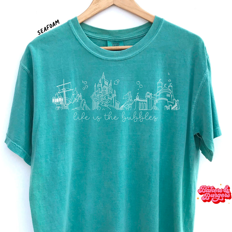Life is the Bubbles Icons - Seafoam Green Comfort Colors Tee
