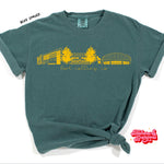 Colorado State Icons - Green Comfort Colors Tee/ Crew