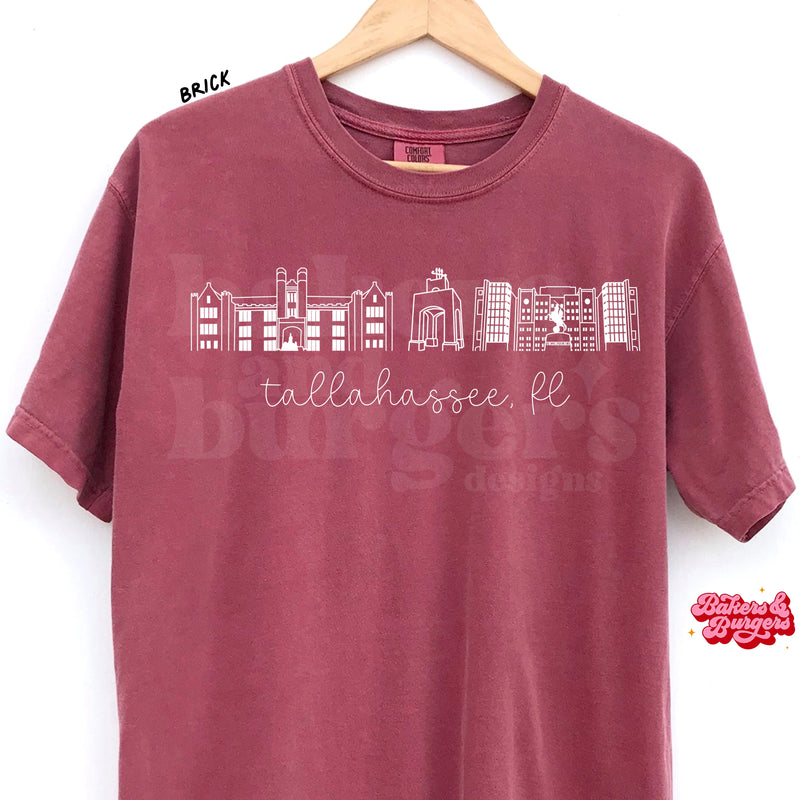 Florida State Icons - Brick Comfort Colors Tee