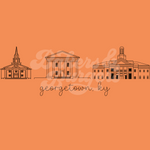 Georgetown Icons - Orange Comfort Colors Tee/ Crew