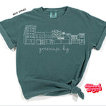 Greenup Icons - Green Comfort Colors Tee