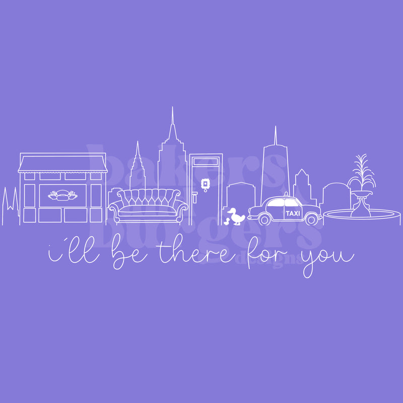 I’ll Be There For You Icons - Purple Comfort Colors Tee