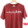 Jacksonville State Icons - Red Comfort Colors Tee/ Crew