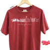 North Carolina State Icons - Red Comfort Colors Tee