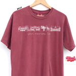 Texas State Icons - Brick Comfort Colors Tee