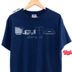Connecticut Icons - Navy Comfort Colors Tee