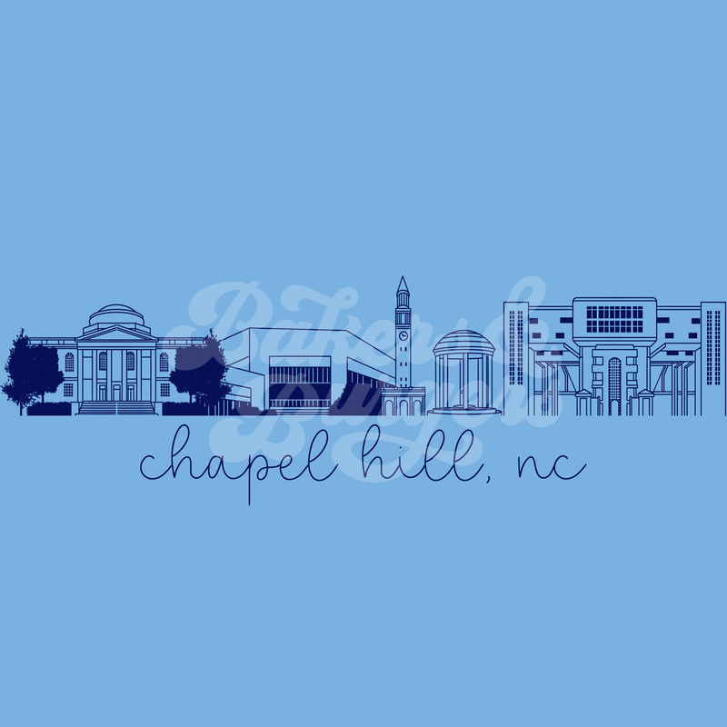 North Carolina Icons - Light Blue Comfort Colors Tee
