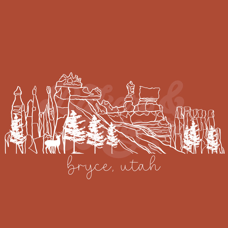 Bryce Canyon Icons - Burnt Orange Comfort Colors Tee