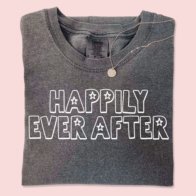 Happily Ever After- Iconic Puff Comfort Colors Tee