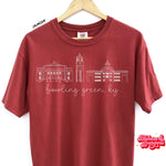 Western Kentucky Icons - Red Comfort Colors Tee