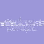 Louisiana State Icons - Purple Comfort Colors Tee