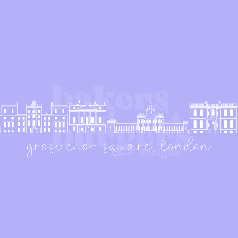 Grosvenor Square Icons - Purple Comfort Colors Tee