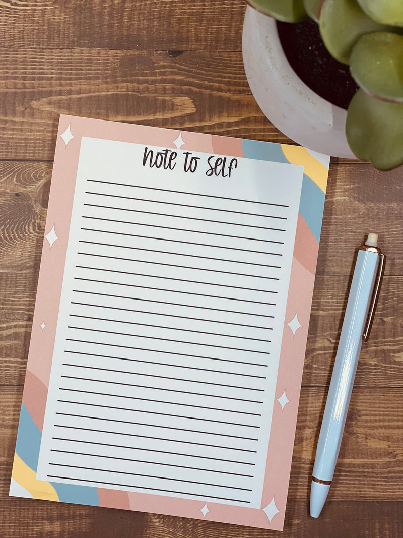 Note to Self 5 x 7 Organizational Notepad