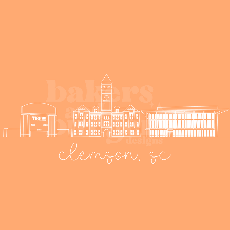 Clemson Icons - Orange Comfort Colors Tee