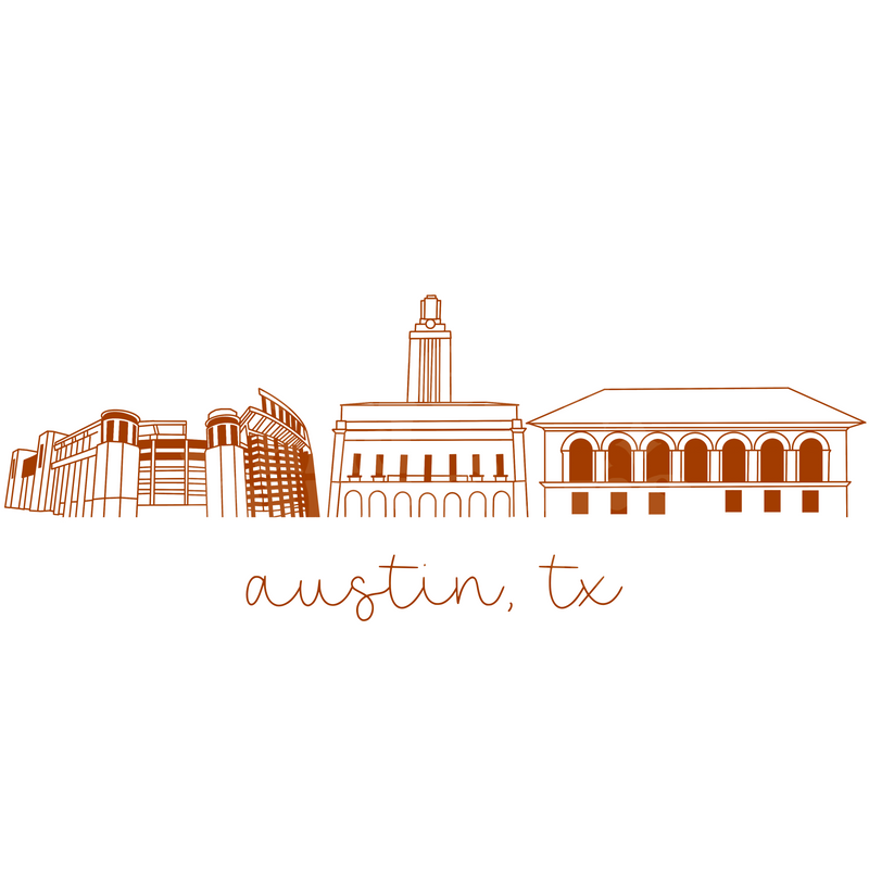 Texas at Austin Icons - White Comfort Colors Tee