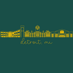 Wayne State Icons - Green Comfort Colors Tee