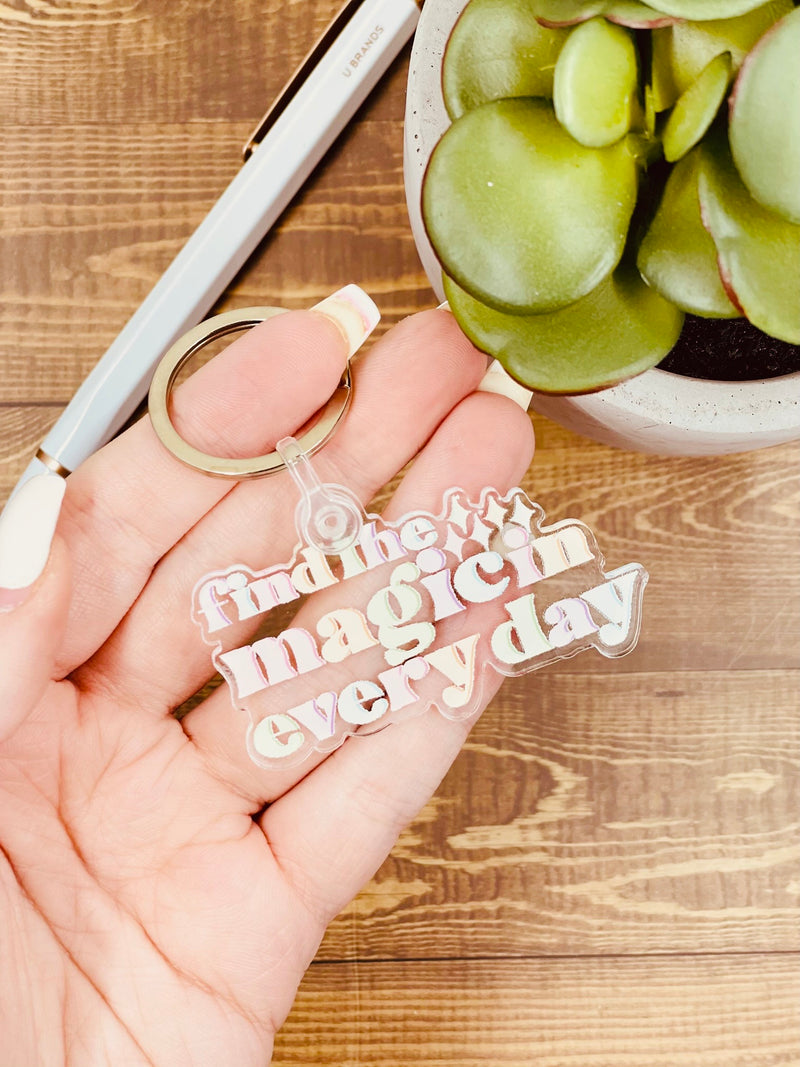 Find the Magic - Pastel Acrylic Keychain