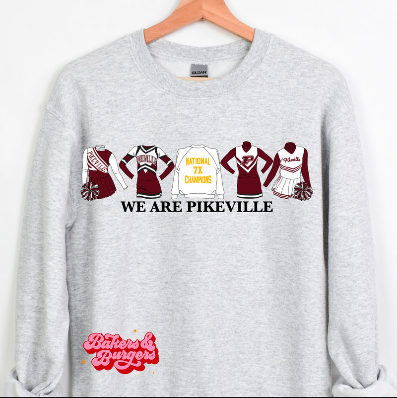 We Are Pikeville Icons - Gray Gildan Tee / Crew