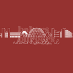 Southern Illinois Edwardsville Icons - Red Comfort Colors Tee/ Crew