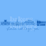 Pennsylvania State Icons - Light Blue Comfort Colors Tee