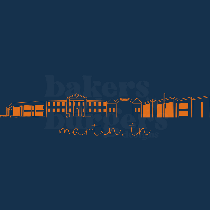 Tennessee at Martin Icons - Navy Comfort Colors Tee